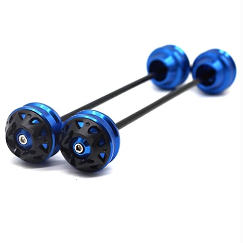 Sturzpads Motorrad Für Yamaha YZF-R6 Yzfr6 2017 2018 2019 2020 Motorrad Crash Slider Pad Vorder- und Hinterachse Gabel Radschutz (Color : Blue) von AOEO