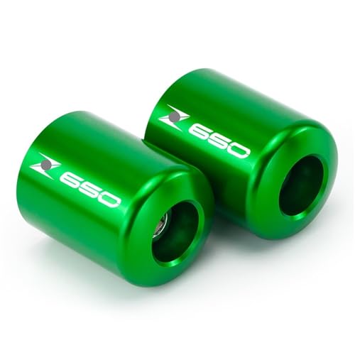 Für Kawasaki Z650 Z750 Z800 Z900 Z1000 Z 650 750 Motorrad Lenkerenden Gewicht Lenkergriffe Kappe Anti Vibration Silder Plug (Farbe : Grün, Size : Z650) von AOEO