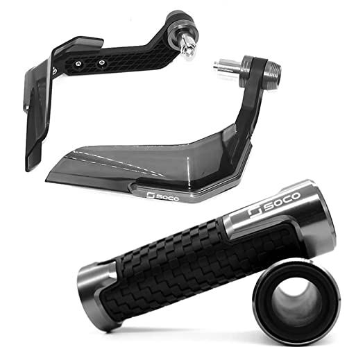 Für SUPER SOCO CPx CUx TC 50 / MAX/Wanderer TS TSX 1500 Motorrad-Handschutzgriffe Griffschild Handschutz (Farbe : Titan, Size : A+b) von AOEO