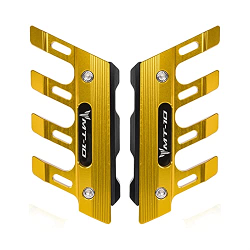 Für Yamaha MT-10 MT10 MT 10 S Motorrad Kotflügel Vorderradgabel Protector Guard Block Front Fender Slider Zubehör Sturzpads Motorrad (Farbe : Gold, Size : Logo) von AOEO
