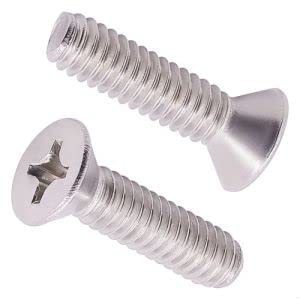 20 Stück Flachkopf-Metallschrauben 1/4-20 x 1-1/4" Edelstahl 304 (18-8) Kreuzschlitz, Senkkopfschraube Kreuzschlitz 80°, UNC, ANSI B18.6.3-2 von AOESIN