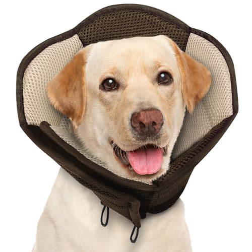 AOFITEE Hundekegel für Hunde nach Operationen, weiches Hundekegelhalsband für große, mittelgroße und kleine Hunde, verstellbare Hundehalsbänder und Kegel, atmungsaktives elisabethanisches Halsband für von AOFITEE