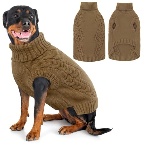AOFITEE Hundepullover, Hundepullover für extra große Hunde, männlich und weiblich, Thanksgiving-Hundepullover, Kintwear, warmer Rollkragen, solide Winterkleidung für Pitbull, Labrador, Labrador AOFITEE Hundepullover, Hundepullover für extra große Hunde, männlich und weiblich, Thanksgiving-Hundepullover, Kintwear, warmer Rollkragen, solide Winterkleidung für Pitbull, Labrador, Labrador von AOFITEE
