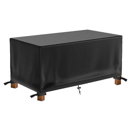 Wasserdichte Gartenmöbel-Abdeckung,Tischplane Outdoor,Gartentisch Plane,Anti-UV Staubdicht Winterfest Wasserdicht Schutzhülle Gartenmöbel Abdeckungen Furniture Rainproof Cloth 200x100x110cm/LxBxH von AOFOAE