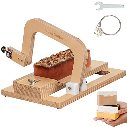 Holzseifenschneider Einstellbarer Drahtschneider Schneidwerkzeug für handgemachte Seifenherstellung Kerzen Trimmen Käse DIY Schneidwerkzeug von AOFOX