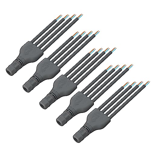 AOHUA Y-Splitter-Verlängerungskabel, 2 Drähte (5 Stück) – M16 (1 bis 4-Wege) Splitter-Verlängerungskabel, 14 AWG/20–50 cm, IP65 wasserdicht für Außen/Innenbereich (AH-YM16-0204) von AOHUA
