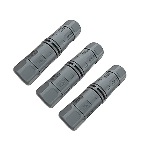 AOHUA IP68 Kabelverbinder Wasserdicht (3 Stück) - M23 3-Polig Steckverbinder, Outdoor Erdkabel Abzweigdose für Kabel Ø10.0-15.0mmm, 500V/35A, UL/CE/RoHS/TÜV geprüft (AH-M23-3503Z01122) von AOHUA