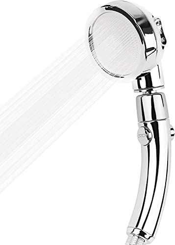 AOI Duschkopf mit 3 Strahlarten – Universal Duschkopf mit Duschkopf – Wassersparend – abnehmbare Handbrause – Hochdruck – Chrom – für Bad und Spa von AOI
