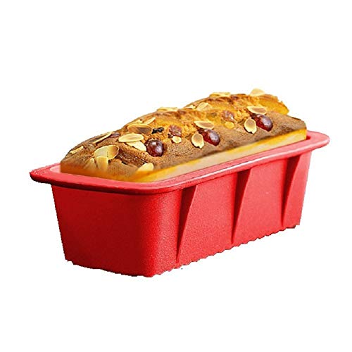 AOI Brotbackformen aus Silikon, Brotbackform, antihaftbeschichtet, für Kuchen, rechteckig, Kuchen-Set, Backformen, Boxen, 25 x 12 x 7,5 cm (zufällige Farbe) von AOI