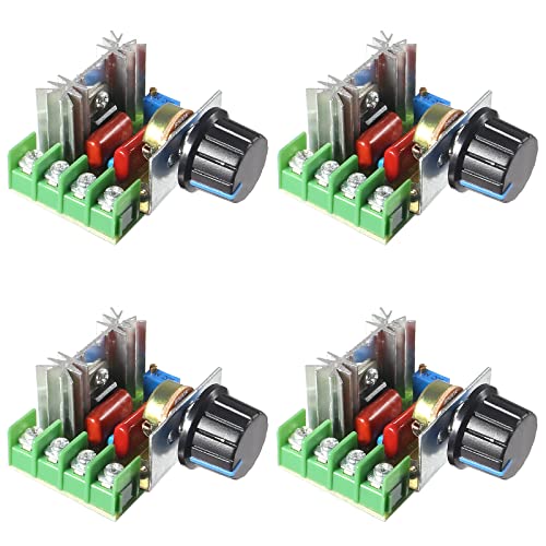 AOICRIE 2000W AC Motor Drehzahlregler 50-220V 25A Einstellbarer Spannungsregler Elektronischer Dimmer-Thermostat (4PCS) von AOICRIE