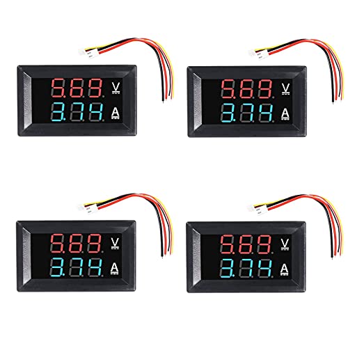AOICRIE 4 Stück 0,28"Voltmeter Amperemeter Modul mit LED Display DC 0-100V 10A für Multimeter (4PCS) von AOICRIE