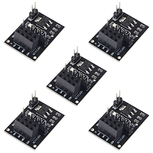 AOICRIE 5 x NRF24L01 Adapter für NRF24L01 RF Wireless Transceiver Modul 2.4 GHz 3.3V mit 8 Pins AOICRIE 5 x NRF24L01 Adapter für NRF24L01 RF Wireless Transceiver Modul 2.4 GHz 3.3V mit 8 Pins von AOICRIE