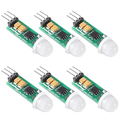 AOICRIE 6pcs HC-SR505 Mini Infrared PIR Motion Sensor Precise Infrared Detector SR505 (6 STÜCKE) von AOICRIE