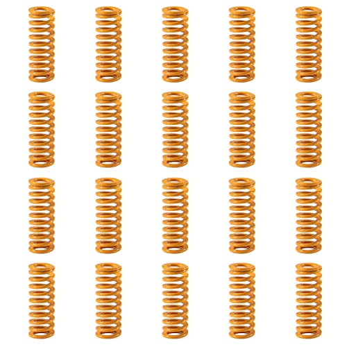 AOICRIE 8mm OD 20mm Long Light Load Compression Mould Die Spring Compression Mould Die Spring for The Ender 3s Bed 20pcs (Yellow) von AOICRIE