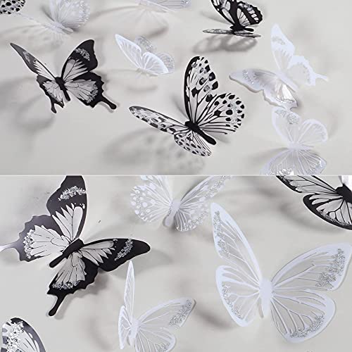 AOICRIE Schmetterling Wandsticker, 36 Stück Schmetterlinge Deko, Wandkunst Aufkleber, Sticker Wanddeko, Butterfly Dekoration Wandsticker DIY Wand Deko für Wohnzimmer Schlafzimmer Kinderzimmer Kinder von AOICRIE