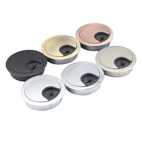 2 Stück Kabeldurchführungen for den Schreibtisch, Metallkabellöcher for den Computertisch und runde Kabellochabdeckung for den Schreibtisch-Kabel-Organizer(Red,50mm) von AOICXB