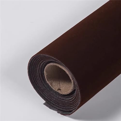 AOICXB Klebefilz, selbstklebender Stoff mit Samtrücken 100x148cm mehrfarbig (rot)(Brown) von AOICXB