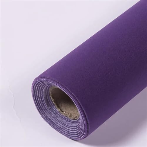 AOICXB Klebefilz, selbstklebender Stoff mit Samtrücken 100x148cm mehrfarbig (rot)(Purple) von AOICXB