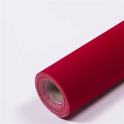 AOICXB Klebefilz, selbstklebender Stoff mit Samtrücken 100x148cm mehrfarbig (rot)(Red) von AOICXB