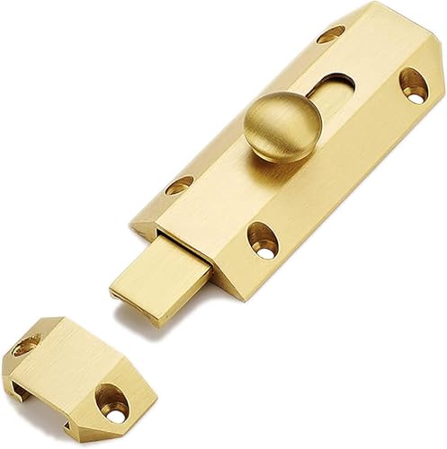 Türriegel, 2-teiliger Schieberiegel, Schiebeschloss mit Schraube, verwendet for Gartentür, Schuppentüren und Fenster(Black) von AOICXB