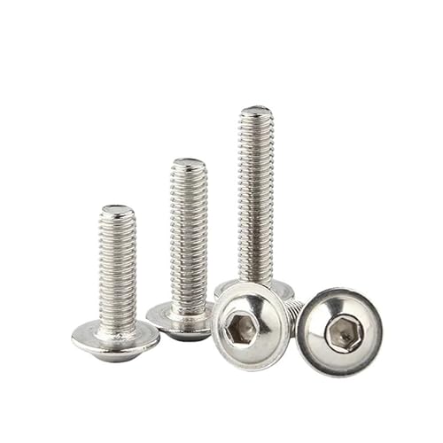 1/2 Stück M8 M10 304 Edelstahl Innensechskantschrauben mit Unterlegscheibe Rundkopfschraube Innensechskant(80mm,M8-2pcs) von AOIMBNQC