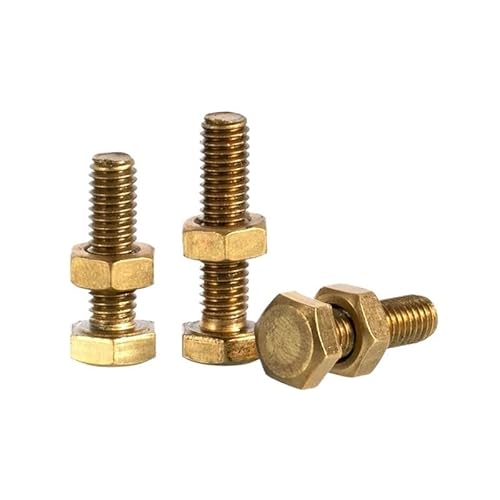 1 stück M4 M5 M6 Messing Externe Sechskantschraube & Mutter Kombinationssatz Große Vollauszug Maschine Kupfer Hardware Befestigungen(45mm - 3sets,M6) von AOIMBNQC