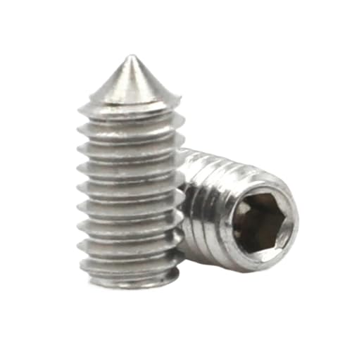 10/15/20 stücke M5 M6 M8 304 Edelstahl Hexagon Allen Kopf Kegel Punkt Grub Stellschraube Bolzen(35mm,M6(15pcs)) von AOIMBNQC