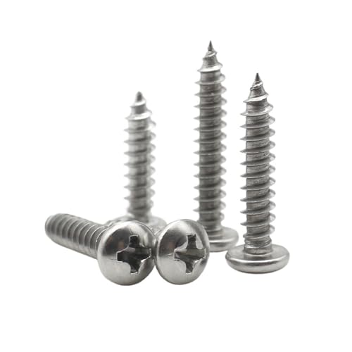 10/20/50 STÜCKE M3.5 M4 M5 M6 304 Edelstahl Kreuzschlitzschrauben mit rundem Kopf, selbstschneidende Schrauben(14mm,M6 10pc) von AOIMBNQC