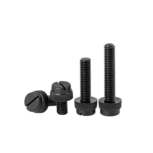 10/20/50 Stück M3 M4 M5 M6 M8 Schwarz PC Nylon Rundschlitz Handgedrehte Rändelschraube(M6x10(20pcs)) von AOIMBNQC