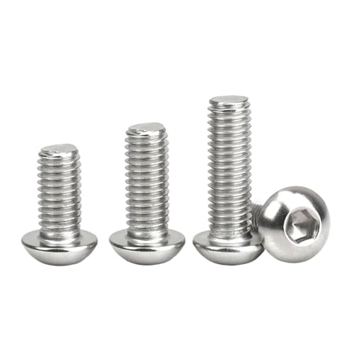10/20 STÜCKE M5 M6 304 Edelstahl Rundkopf Sechskant Innensechskantschraube Pilzkopf Inbusschrauben DIN7380(45mm,M5 (20pcs)) von AOIMBNQC