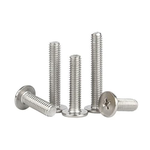 10/20 Stück M2.5 M3 M4 304 Edelstahl Cm Kreuz Ultradünne Super Low Flachkopfschraube(5mm,M3 x10pcs) von AOIMBNQC