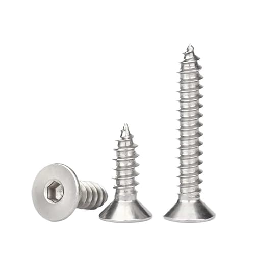10/50 stücke M2 M2.5 M3 M3.5 304 Edelstahl Innensechskant Senkkopf selbstschneidende Schraube(25mm,M3-10pcs) von AOIMBNQC