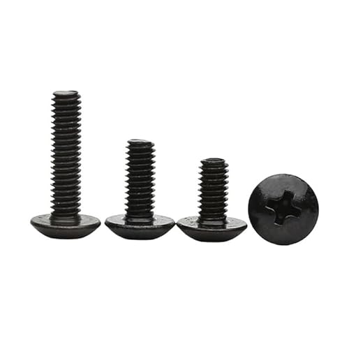 10 STÜCKE M2 .5 M3 TM Schrauben Pilzkopfschraube Schwarz überzogene Kohlenstoffstahlschraube(8mm,M2.5 x10pcs) von AOIMBNQC