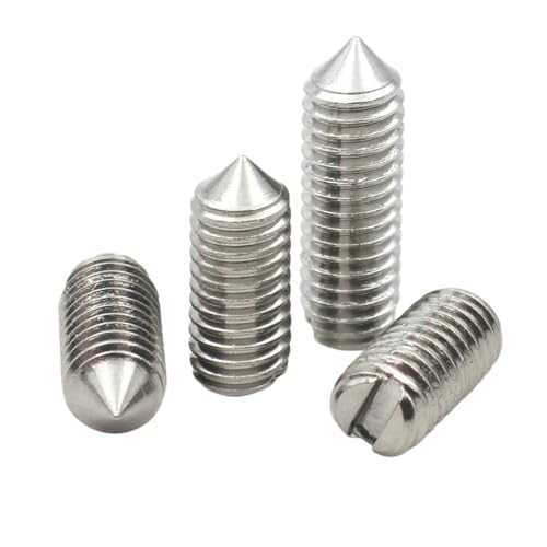 10 Stück M1.6 M2 M2.5 M3 DIN553 A2-70 304 Edelstahl Schlitzspitze Stellschraube Maschinengewinde Kegelspitze Madenschrauben(6mm,M3 (10pcs)) von AOIMBNQC