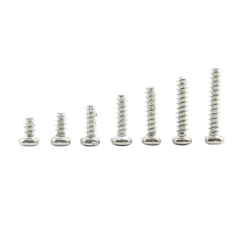 100 STÜCKE M1.2 M1.4 M1.7 M2 M2.3 M2.6 Kreuzschlitz-Blechschrauben mit rundem Kopf und flachem Schwanz aus Kohlenstoffstahl(3mm,M1.7 100pcs) von AOIMBNQC