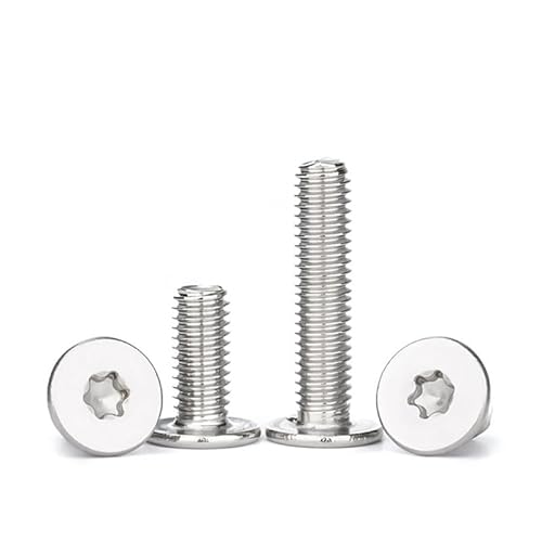 100 Stück M1.6 M2 .5 Sechslappen-Torx-Schrauben, ultradünn, superflach, Waferkopf, 304 Edelstahlbolzen(16mm,M2-100pcs) von AOIMBNQC