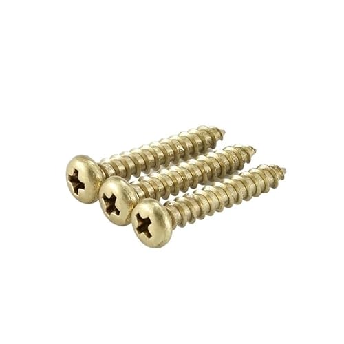 2/3/5/10/20 Stück M3 M3.5 M4 M5 M6 Messing-Blechschraube mit rundem Kopf(35mm,M3.5-10pcs) von AOIMBNQC