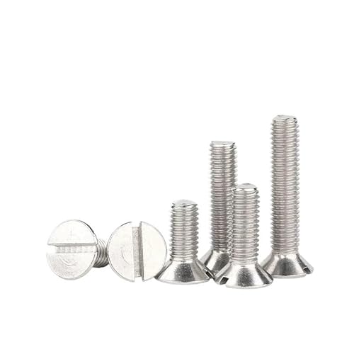 2/3/5/10 Stück M5 M6 M8 Senkkopfschrauben aus Edelstahl 304 GB68 Schlitzschrauben mit flachem Kopf(30mm,M8-2pcs) von AOIMBNQC