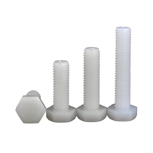 2/3/5/10 Stück M6 M8 M10 M12 Nylon-Innensechskantschrauben Kunststoff-Sechskantschrauben(25mm,M6-10pcs) von AOIMBNQC