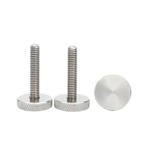 2 STÜCKE M2 M2.5 M3 M4 304 Edelstahl Rändel Flachkopf Wand Glas Daumenschraube(12mm,M2-2pcs) von AOIMBNQC