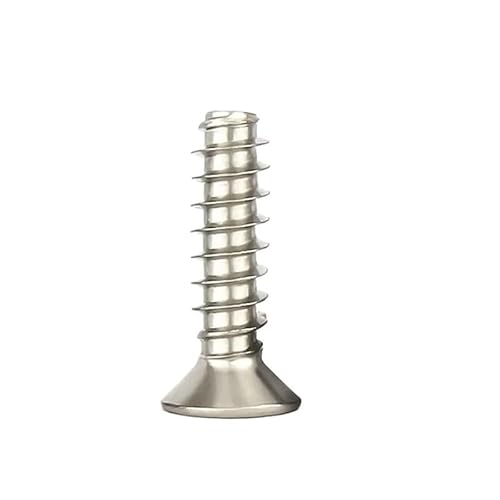 20/30/50 Stück M3 M3.5 M4 vernickelter Zink-Kohlenstoffstahl mit Kreuzschlitz, Senkkopf, Blechschrauben(6mm,M4-20pcs) von AOIMBNQC