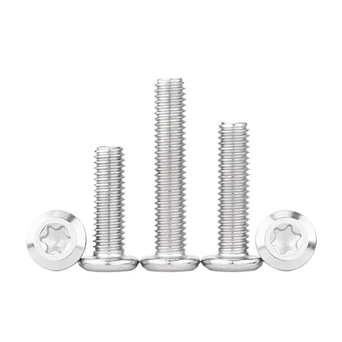 20/50 Stück M4 M5 304 Edelstahl große flache Kopf abgeschrägte Anti-Diebstahl-Schraube Sechskant-Möbelschrauben(10mm,M4-50pcs) von AOIMBNQC