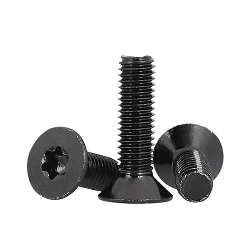 20 Stück M3 M4 GB2673 Schwarz A2-70 304 Edelstahl Torx Flache Senkschraube Sechskantschraube(40mm,M4 (20pcs)) von AOIMBNQC
