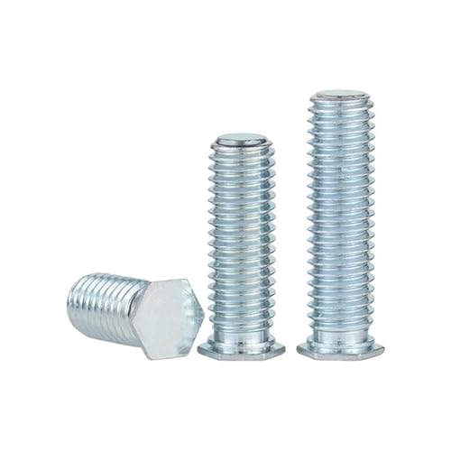 3/10/20 Stück M3 M4 M5 M6 M8 verzinkter Kohlenstoffstahl Sechskant-Pressnietenschrauben(18mm,M6-10pcs) von AOIMBNQC