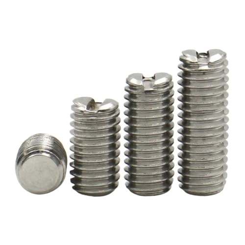 30/40/80 Stück M2 M2.5 M3 304 Edelstahl Schlitzkopf Stellschraube Flachkopf Madenschraube(3mm,M3 (40PCS)) von AOIMBNQC