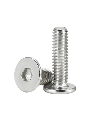 30 Stück M3 304 Edelstahl CM Ultradünne Sechskant Flache Waferkopfschraube mit Inbusschraube und Kopf(M3(dk 6mm)30pcs,35mm) von AOIMBNQC