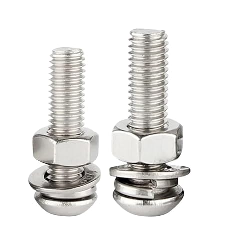 5/10 STÜCKE M4 M5 M6 Innensechskant-Knopfschraube und Mutter mit 304 Edelstahl-Inbus-Rundkopfschrauben-Muttern-Kit(6mm,M5 10sets) von AOIMBNQC