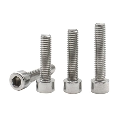 50/100 Stück M1.6 M2 M2.5 M3 DIN912 ohne Rändelschraube 304 A2-70 Edelstahl Innensechskant Zylinderkopfschraube(25mm,M2.5 (50pcs)) von AOIMBNQC