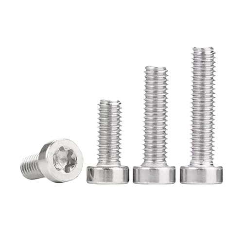 50/100 Stück M2 .5 M3 304 Edelstahl Dünnkopf Zylinderkopf Sechslappen Torx Cup Kopfschraube(10mm,M2.5-100pcs) von AOIMBNQC