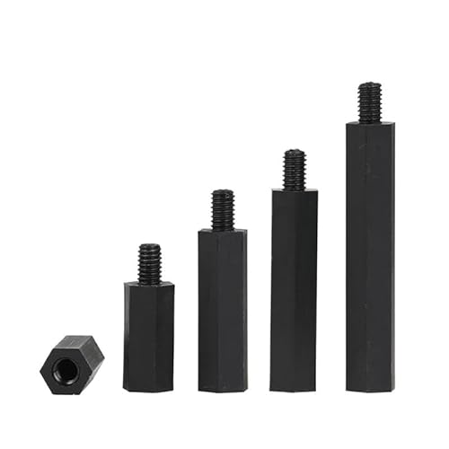 50/20 stücke M3 M4 Schwarz Nylon Spacer L + 6mm Männlich Zu Weiblich Isolierte Adiabatische Standoff(15mm,M4 (20pcs)) von AOIMBNQC
